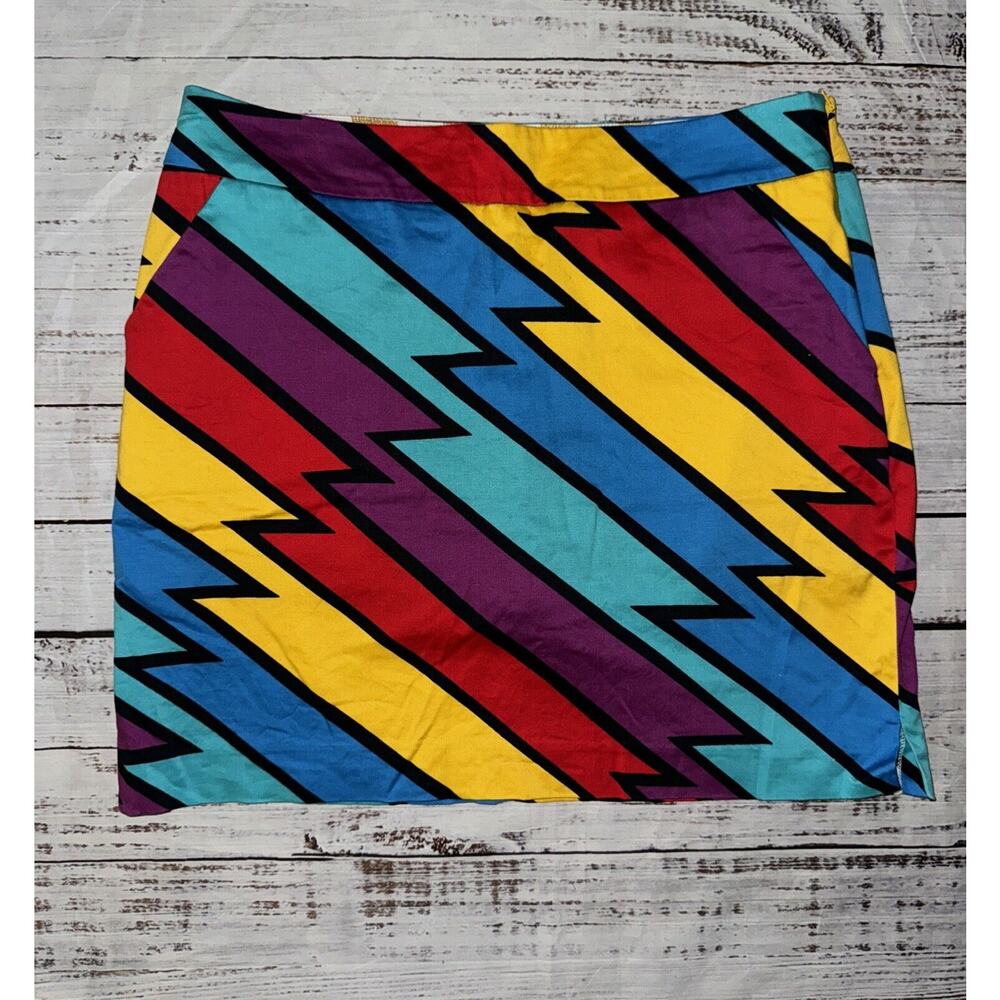 Loudmouth‎ Golf Tennis Pickleball Skort Women’s Size 10 Lightning Bolt Print